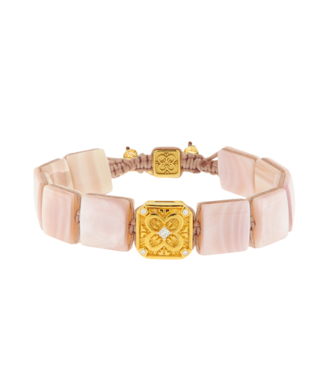ZΩPHORA Bracelet in 18K Yellow Gold and Rose Mother of Pearl