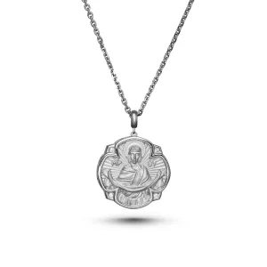 Holy Belt of Virgin Mary Flower-Shaped Pendant in 18K Rose Gold with Diamonds