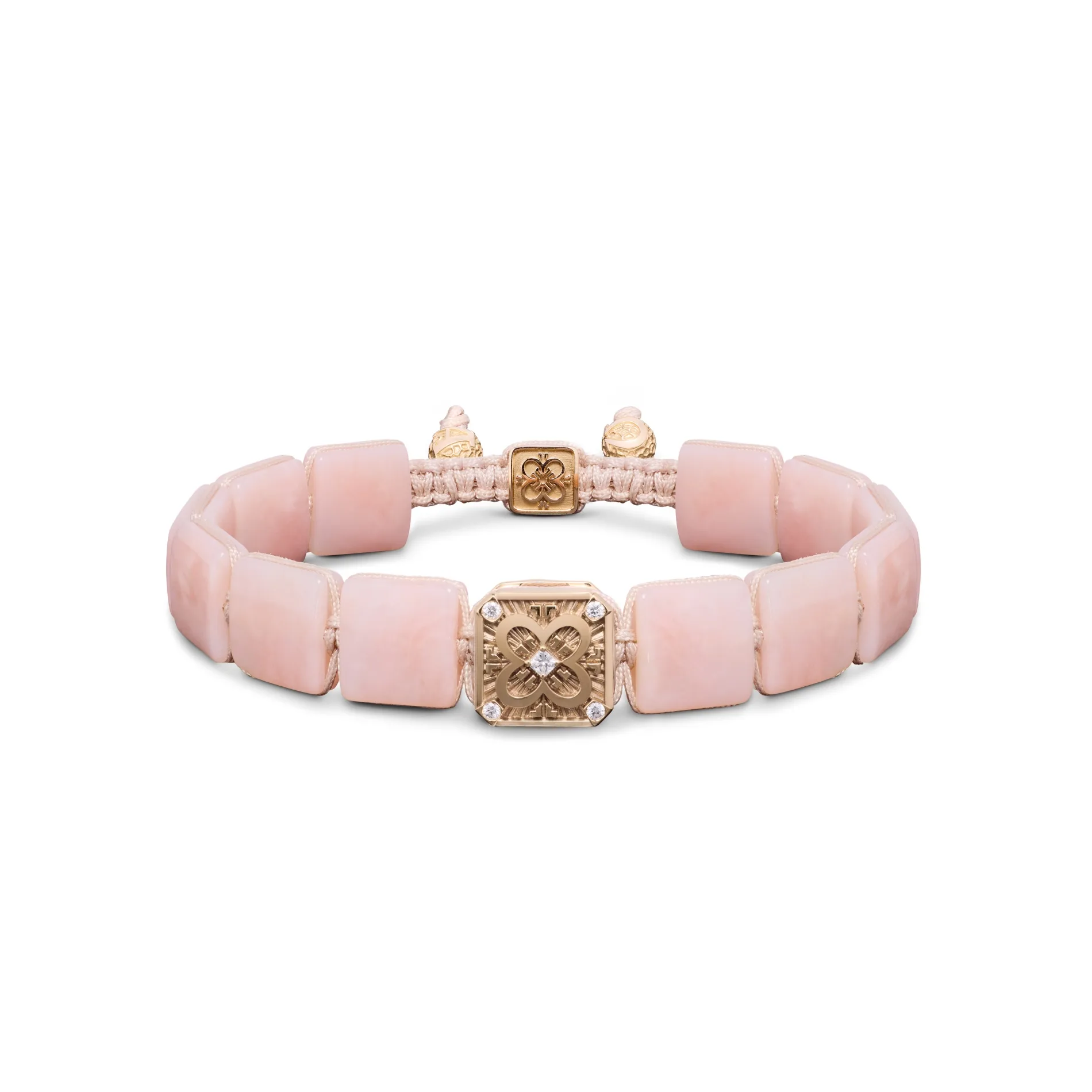 Zωphora Bracelet in 18K Rose Gold, Diamonds and Pink Opal