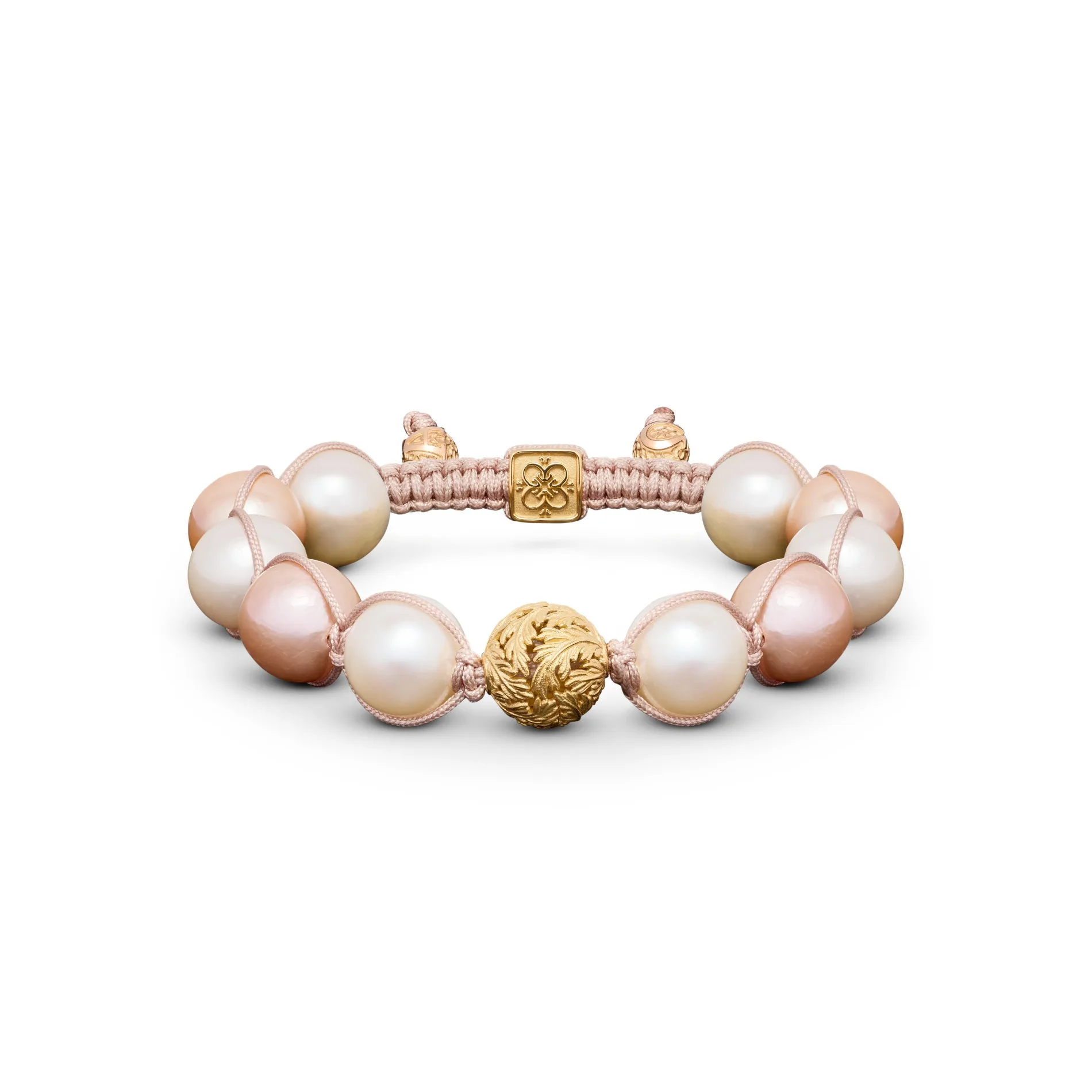 Rose of Jericho Bracelet in 18K Yellow Gold and Fresh Water Pearls